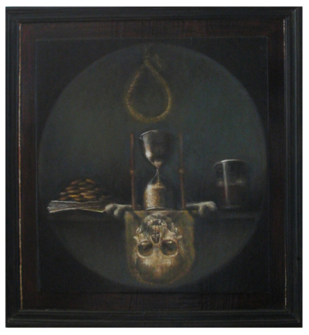 Arnold Ananicz – Variation on the Theme of Torrentius Oil on Wood.JPG